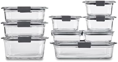 Rubbermaid Brilliance Glass Food Storage — Assorted Set of 9
