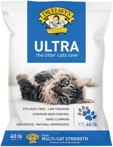 Dr. Elsey’s Ultra Unscented Clumping Cat Litter — 40 lb