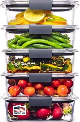 Rubbermaid Brilliance Plastic Food Storage — 3.2-Cup Set