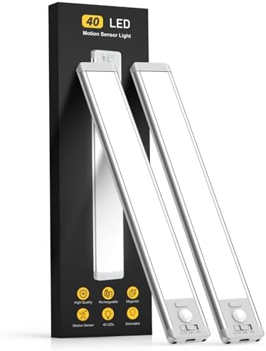 MCGOR Rechargeable Motion-Sensor Cabinet Lights — 2-Pack