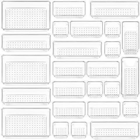 Vtopmart Clear Drawer Organizers — 25-Piece Set