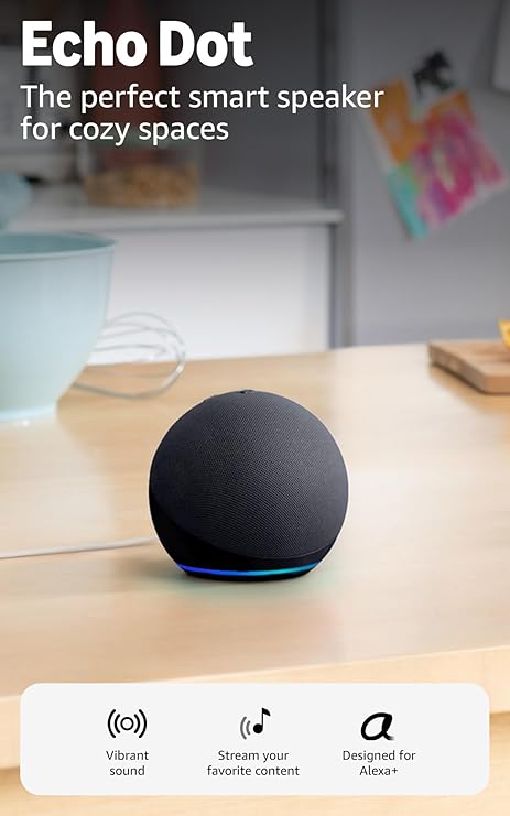 Amazon Echo Dot (5th Gen) Smart Speaker — Charcoal